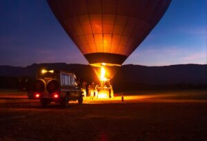 Hot air balloon safari with Annest Kenya safaris