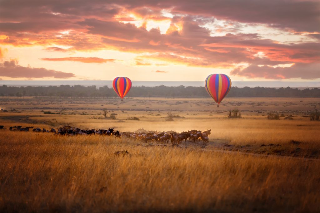 Hot air balloon safari with Annest Kenya safaris